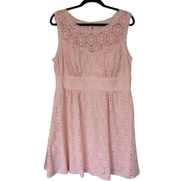 Dress Barn | Dresses | Dress Barn Light Pink Pretty Lace Aline Dress Size 6  | Poshmark